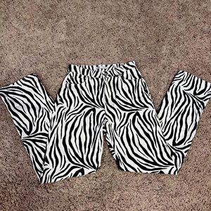 Zara zebra jeans. Size 4, high rise.